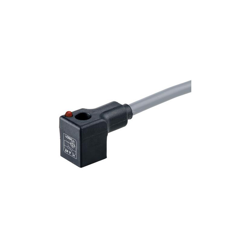 Connecteur forme C-2+T-LED+VDR 24 V - Cable 1.5 M